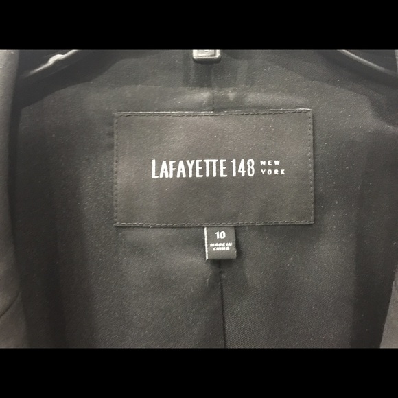 Lafayette 148 NY Black Virgin Wool Blazer Sz 10 - Picture 2 of 7